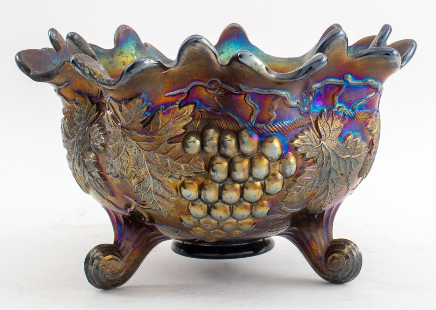 NORTHWOOD CARNIVAL GLASS "GRAPE &