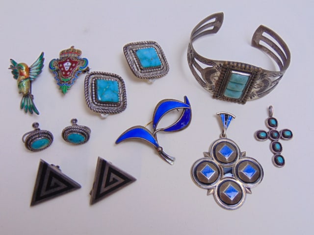 NORWAY & NAVAJO STERLING LOT OF