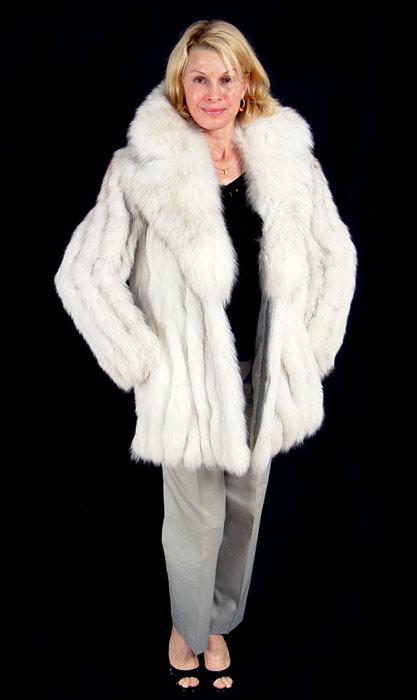NORWEGIAN BLUE FOX JACKET: Grey