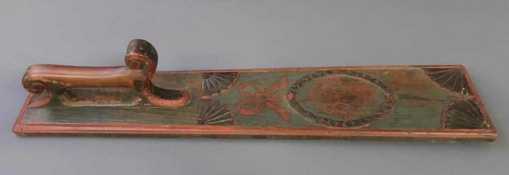 Norwegian carved mangle board, 19th