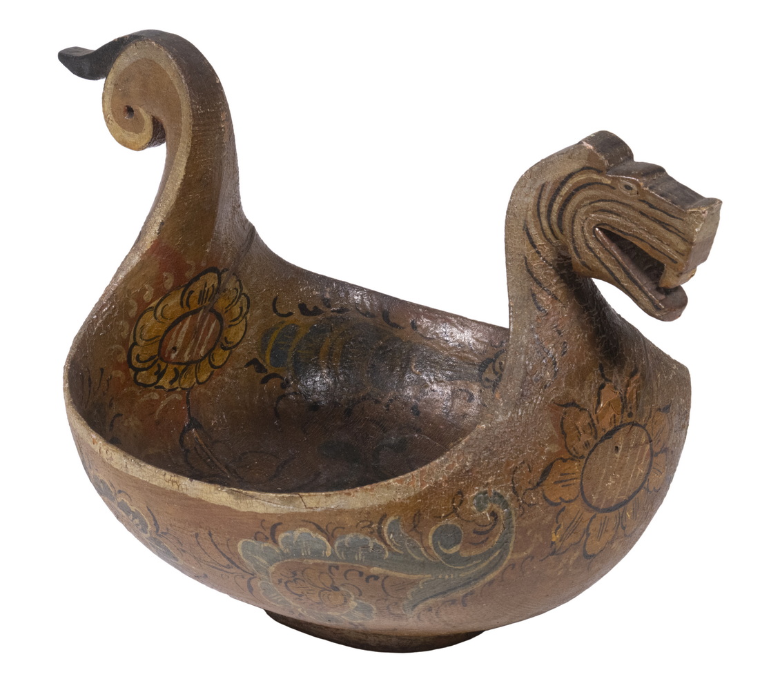 NORWEGIAN "KJENGE" ALE BOWL Antique