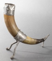 NORWEGIAN PEWTER MOUNTED DRINK