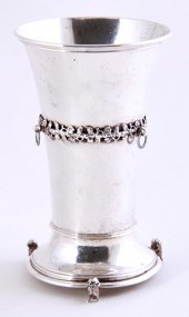 Norwegian silver footed vase f
