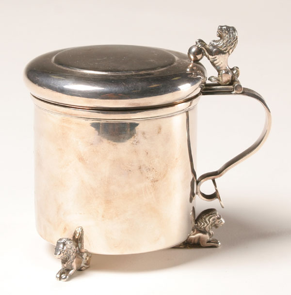 Norwegian silver tankard with