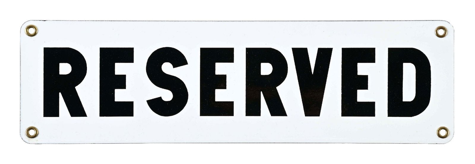 N.O.S. RESERVED PORCELAIN SIGN