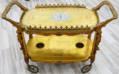 NOUVEAU FLORENTINE CARVED PAINTED