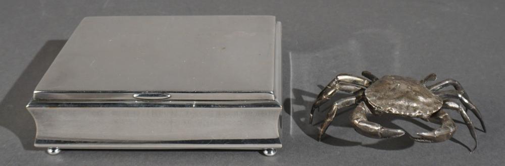 NOVELTY SILVERPLATE CRAB-FORM TABLE