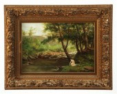NUDE BY STREAM SIGNED R. M. TU