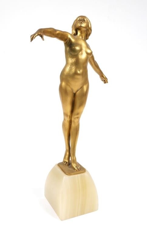NUDE GILT BRONZE SCULPTUREArt