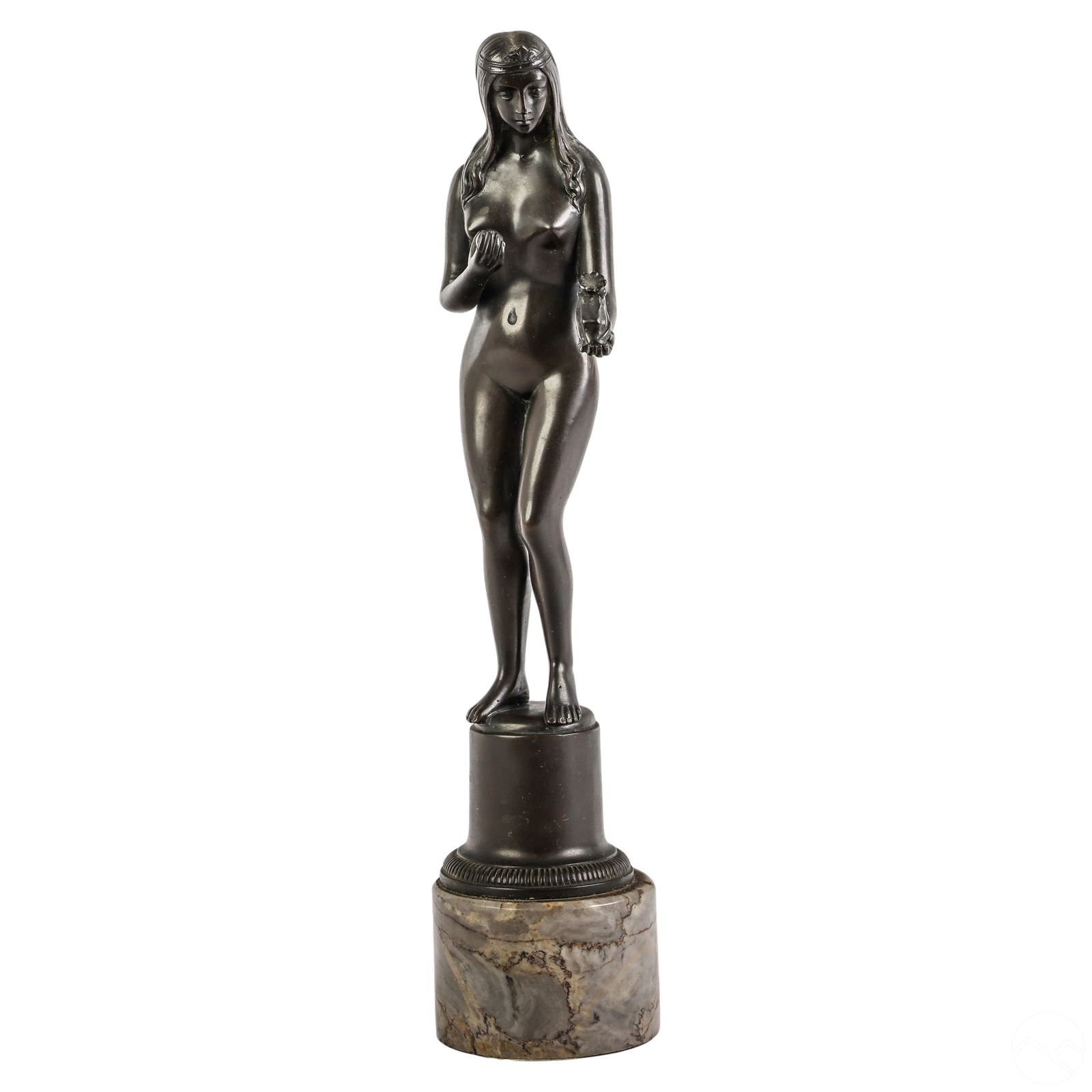 NUDE PRINCESS AND THE FROG BRONZE