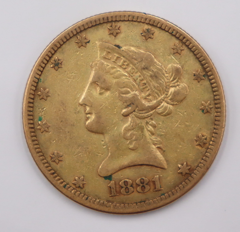 NUMISMATICS. 1881 $10 S LIBERTY