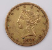 NUMISMATICS. 1881 $10 S LIBERT