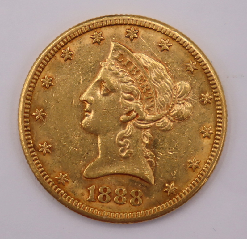 NUMISMATICS. 1888 S $10 LIBERTY