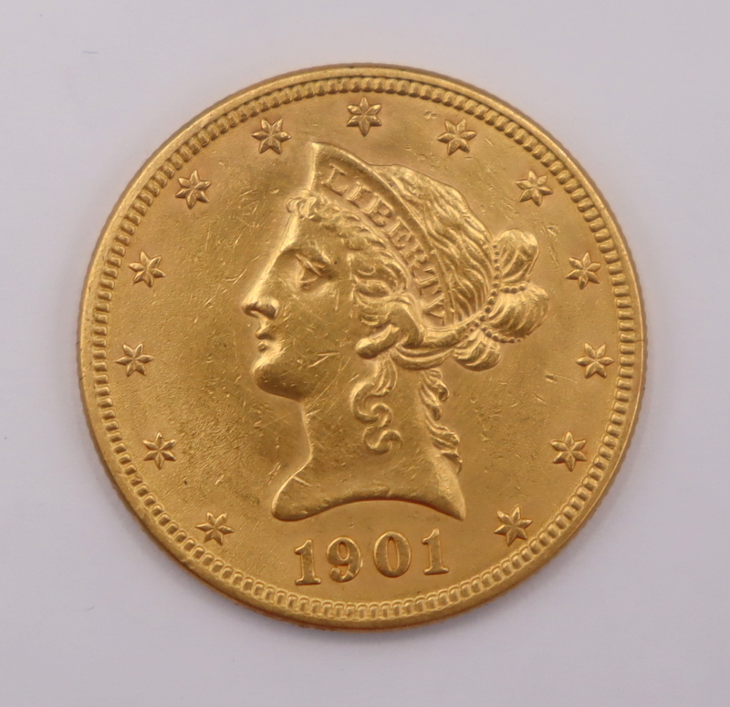 NUMISMATICS. 1901 $10 LIBERTY