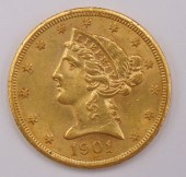 NUMISMATICS. 1901 S $5 LIBERTY