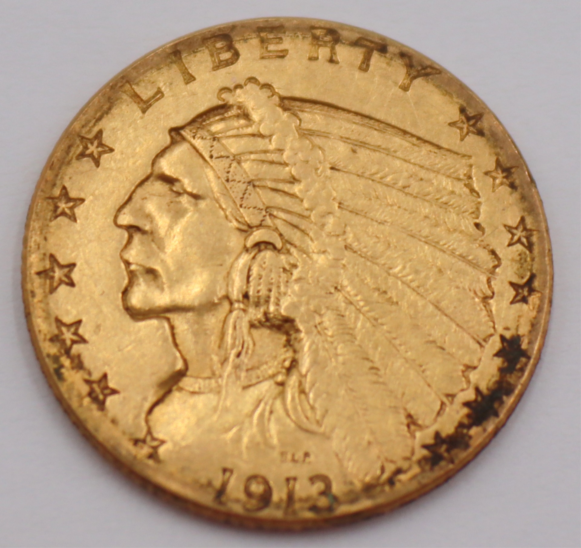 NUMISMATICS. 1913 $2.50 INDIAN HEAD