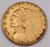 NUMISMATICS. 1913 $2.50 INDIAN