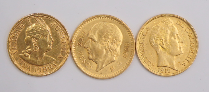 NUMISMATICS. COLUMBIAN, PERUVIAN,