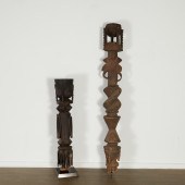 NUPE PEOPLES, (2) CARVED WOODE