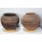 NUPE PEOPLES, (2) LARGE POTTER