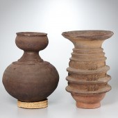 NUPE PEOPLES, (2) LARGE POTTER