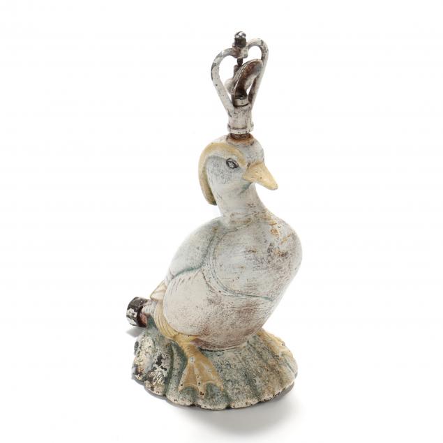 NUYDEA, VINTAGE PAINTED IRON DUCK