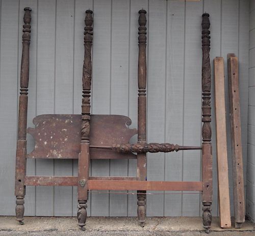NY CLASSICAL CARVED MAHOGANY TALL