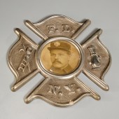 N.Y. FIRE DEPARTMENT ZINC PLAQ
