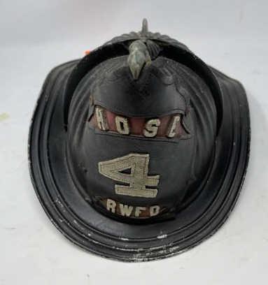NY FIREMAN'S HELMET, HOSE 4 RWFD,