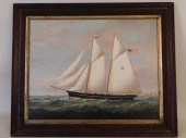 NY PILOT BOAT PAINTINGOld oil