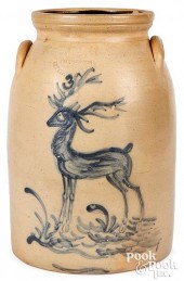 NY STONEWARE CROCK, MACQUOID S