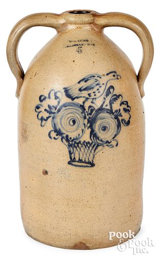 NY STONEWARE TWO-HANDLED JUG,