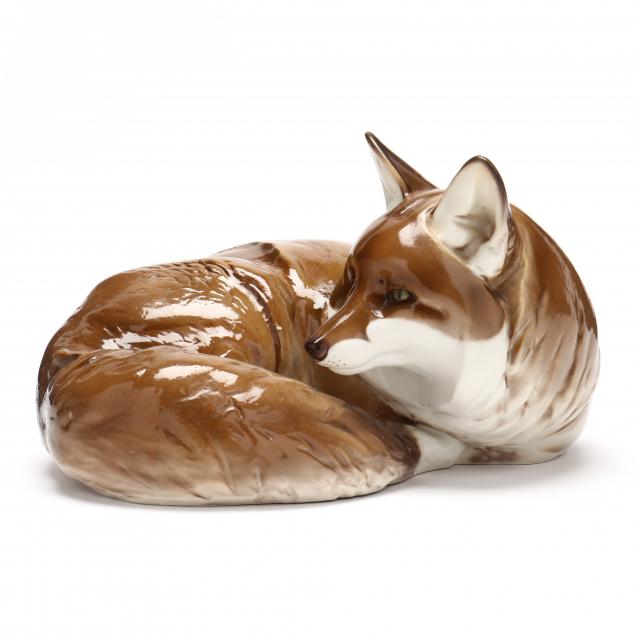 NYMPHENBURG  PORCELAIN FOX Germany,