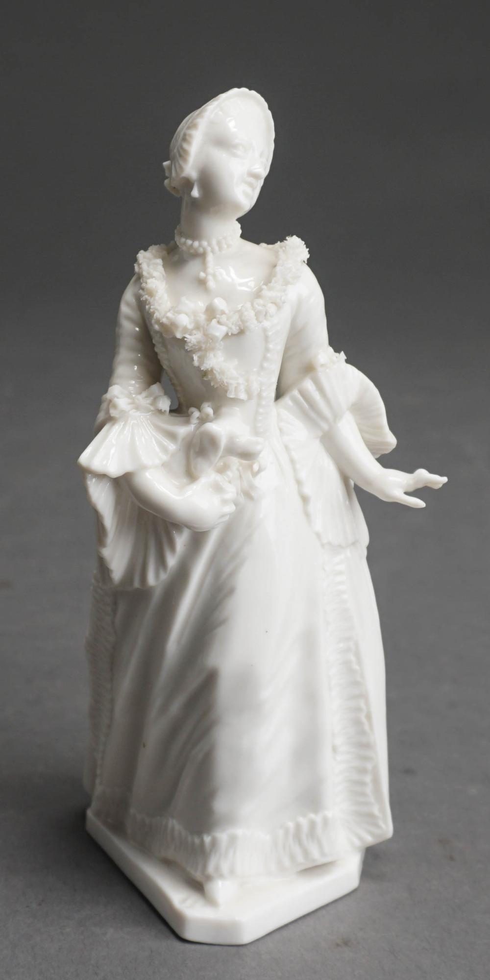 NYMPHENBURG WHITE GLAZED PORCELAIN,