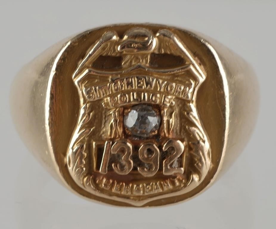 NYPD 14K GOLD & DIAMOND