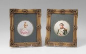 O. BRUN PORTRAITS ON PORCELAIN