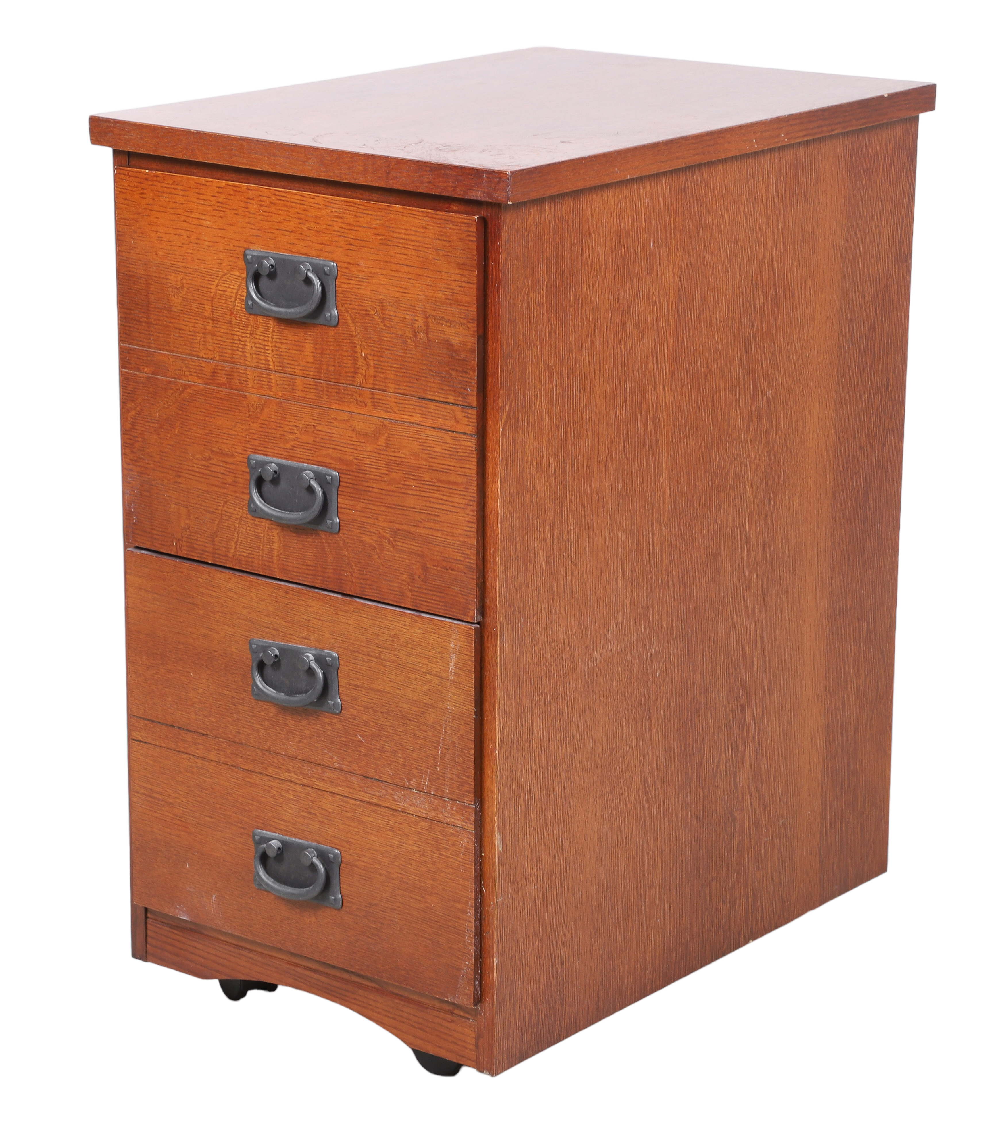 Oak 2 drawer lateral file, 31"h x