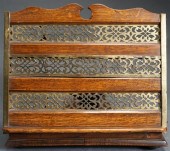 OAK AND BRASS MOUNTED COLLAPSI