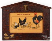 OAK AND GESSO CHICKEN COOP FRA