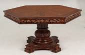 OAK AND WALNUT OCTAGON SHAPED