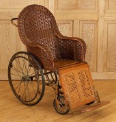 OAK AND WICKER 19TH CENTURY IN