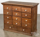 OAK APOTHECARY CUPBOARD, LATE