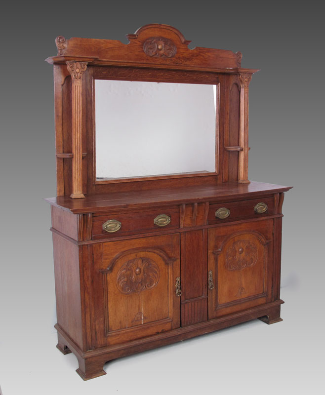 OAK ARTS AND CRAFT SIDEBOARD WITH