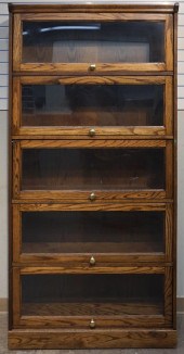 OAK BARRISTER TYPE BOOKCASE (O