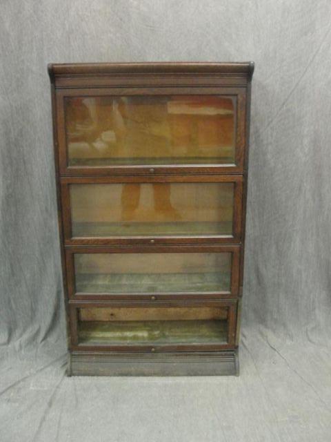 Oak Barristers Bookcase. 2 stack. A