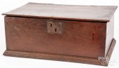 OAK BIBLE BOX, EARLY 18TH C.Oa