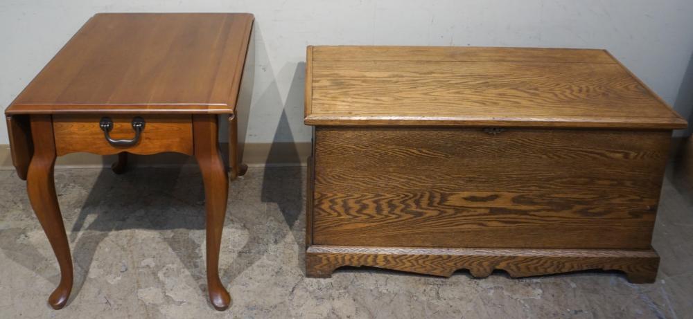 OAK BLANKET CHEST AND A QUEEN
