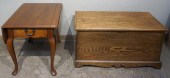OAK BLANKET CHEST AND A QUEEN