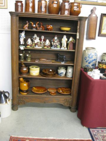 Oak Cabinet column decor shelves
