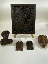 Oak carved panel of a Griffen,